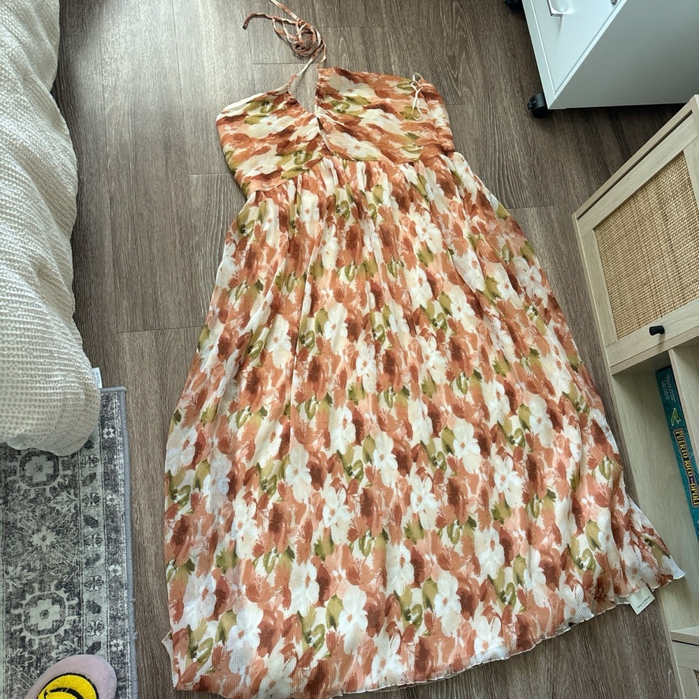 Abercrombie & Fitch Floral Dress - Orange and White